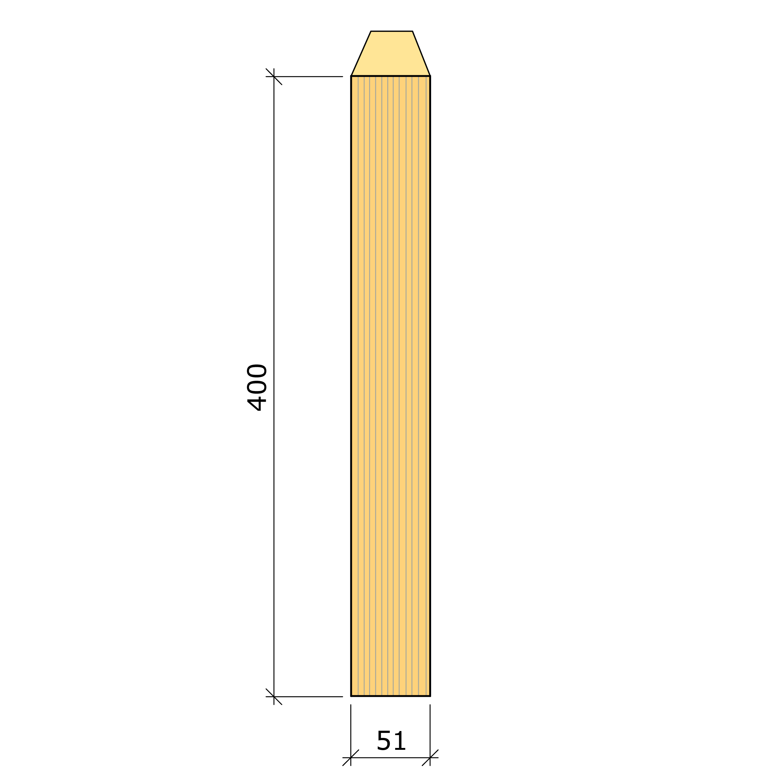 Bild saknas för Fanerträ Gran Obehandlad 51x400 (SE00523)