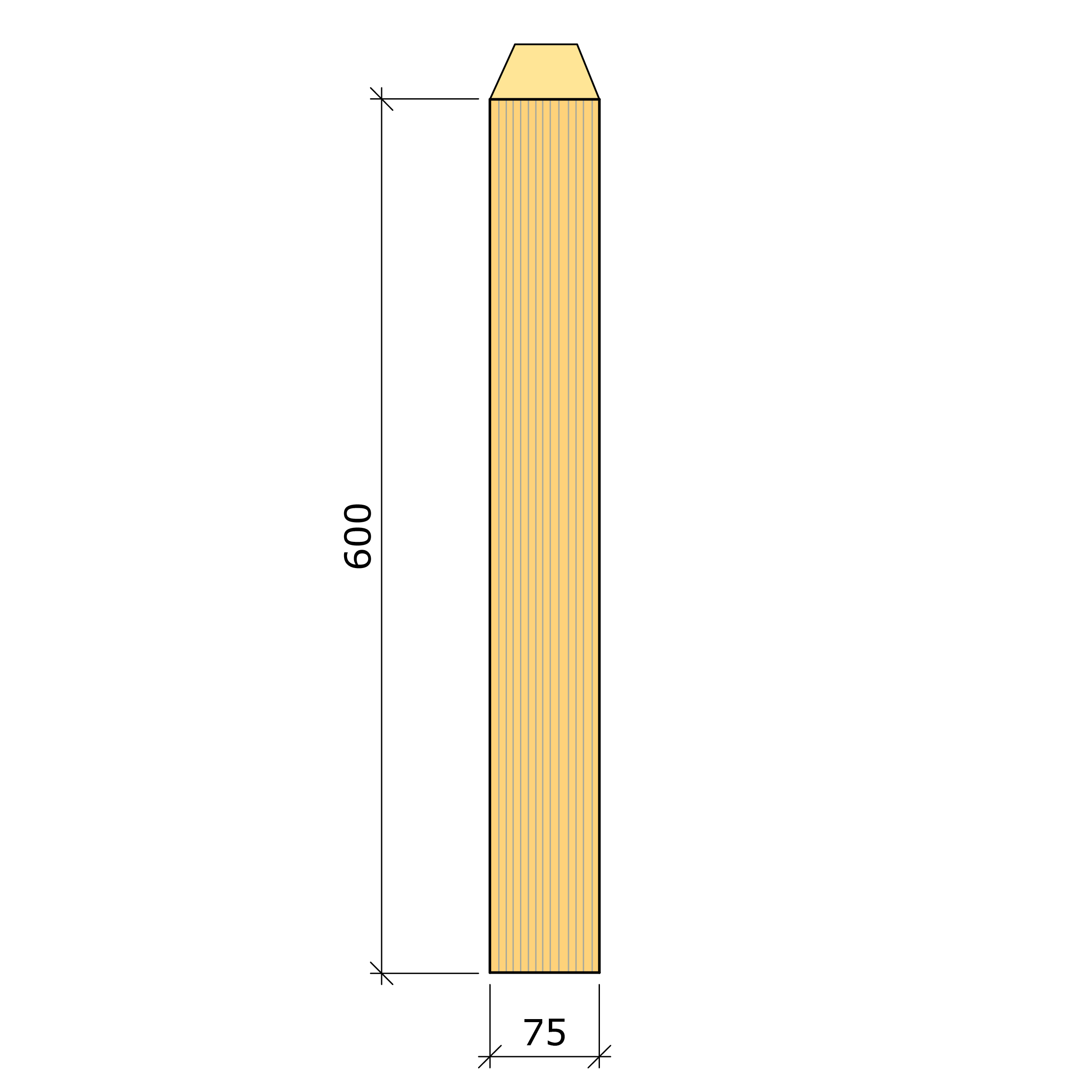 Bild saknas för Fanerträ 75x600 (Moelven Töreboda AB)