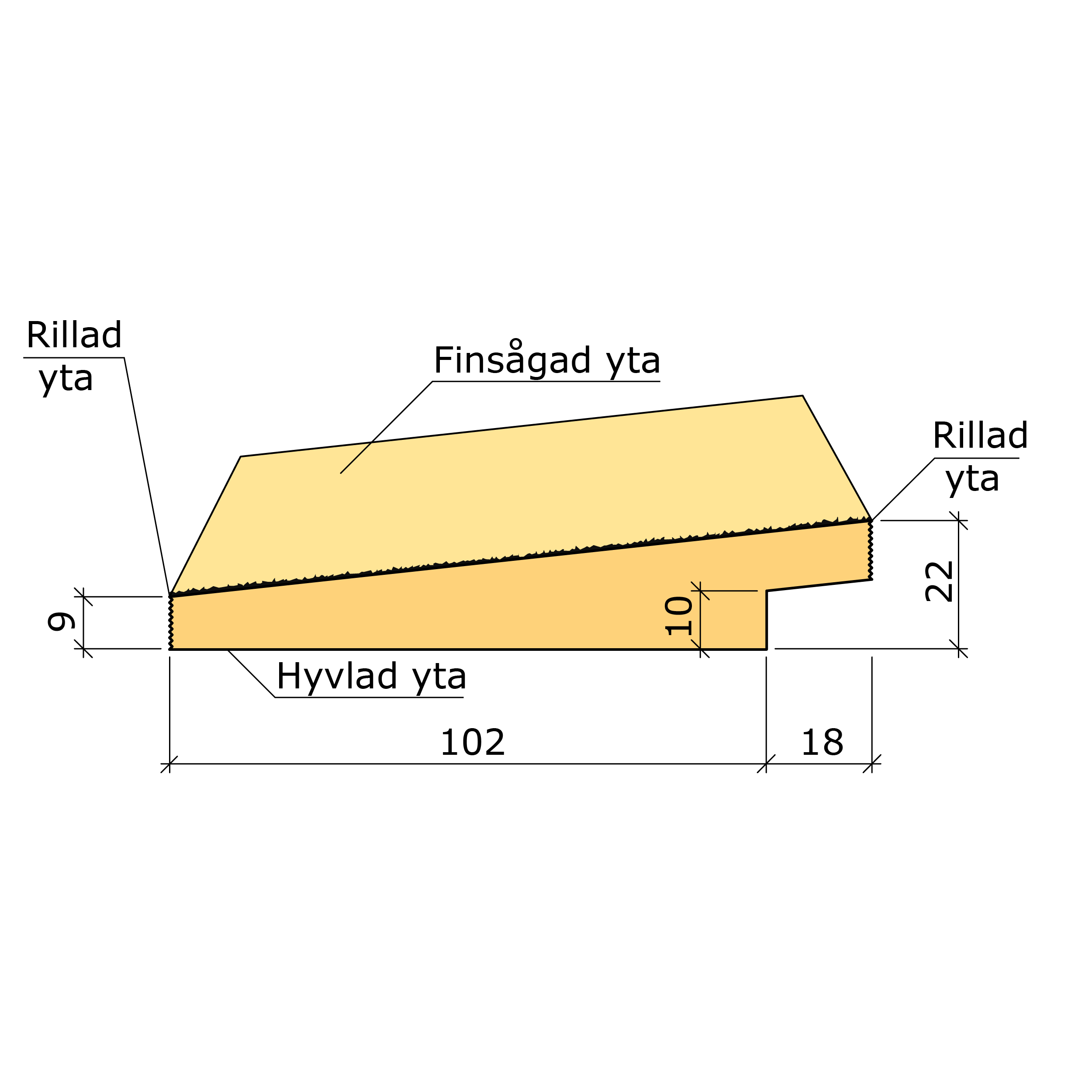 Bild saknas för Fjällpanel g-mål 60 µm gran G4-2 22x120 (Valbo Trä)