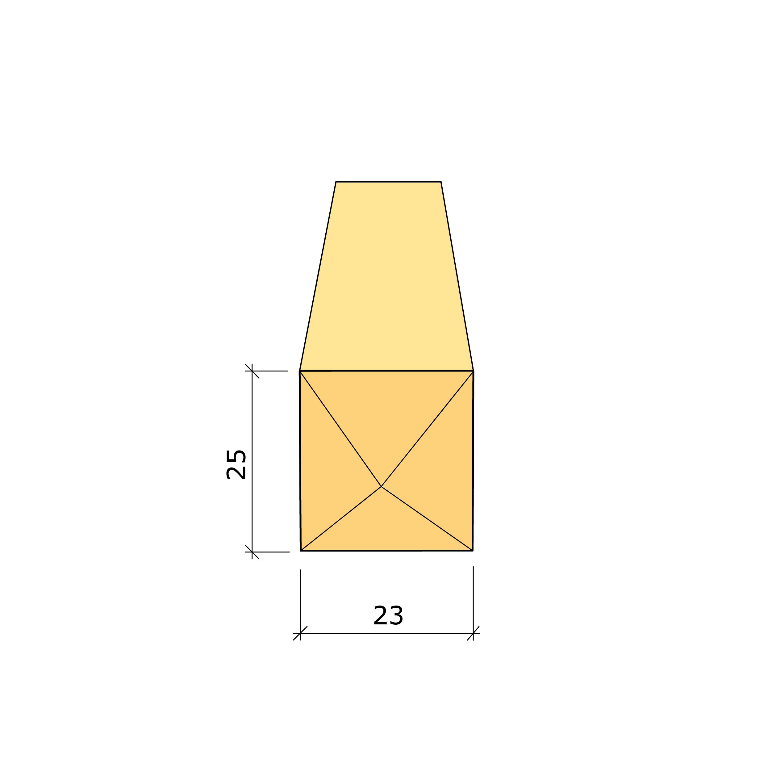 Bild saknas för Stakkäpp gran G4-2 25x23 (AB Karl Hedin)
