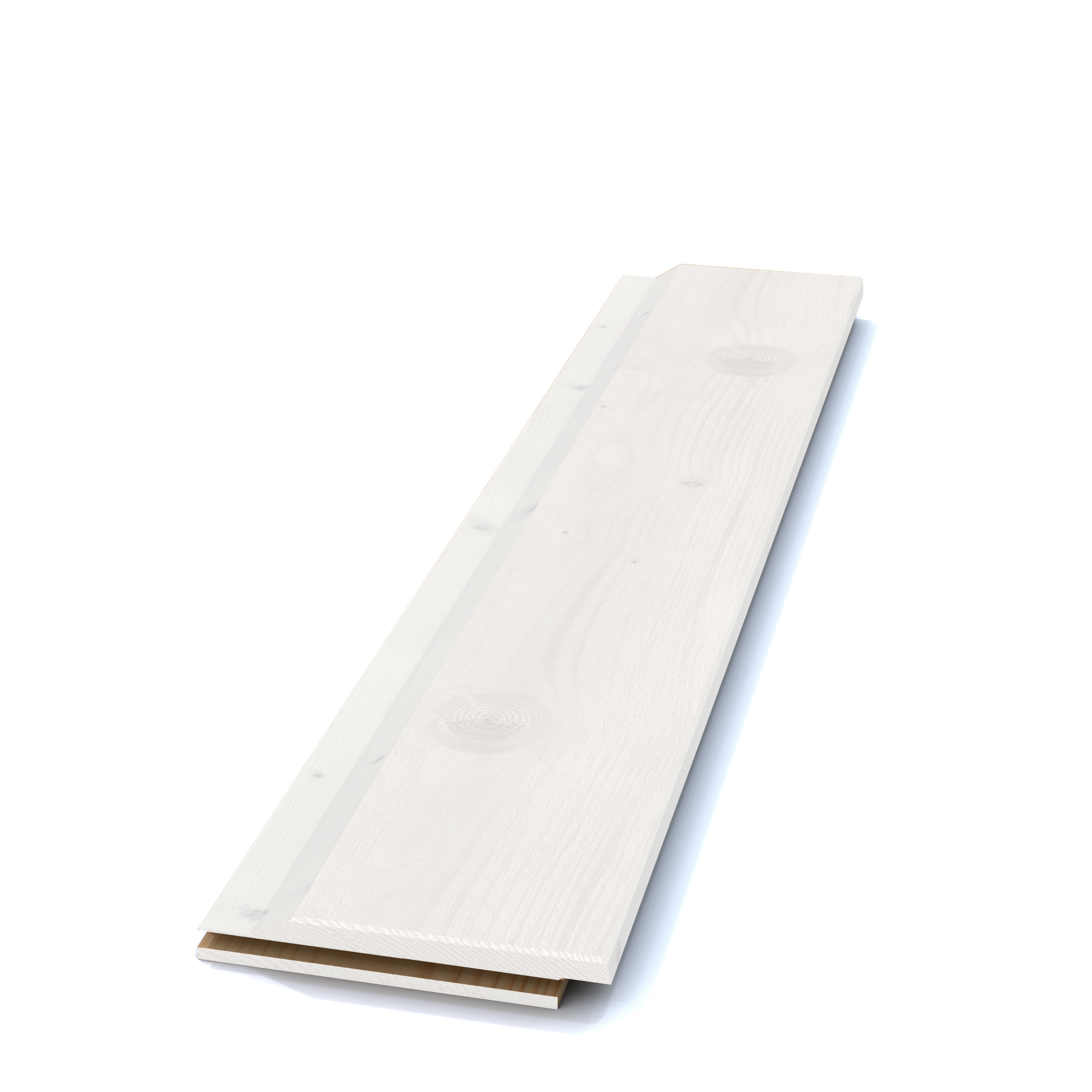 Bild saknas för Falsad enkelfas ändspont G4-2 Gran Grundmålad 60 µm Vit 22x120 (Derome Timber AB)