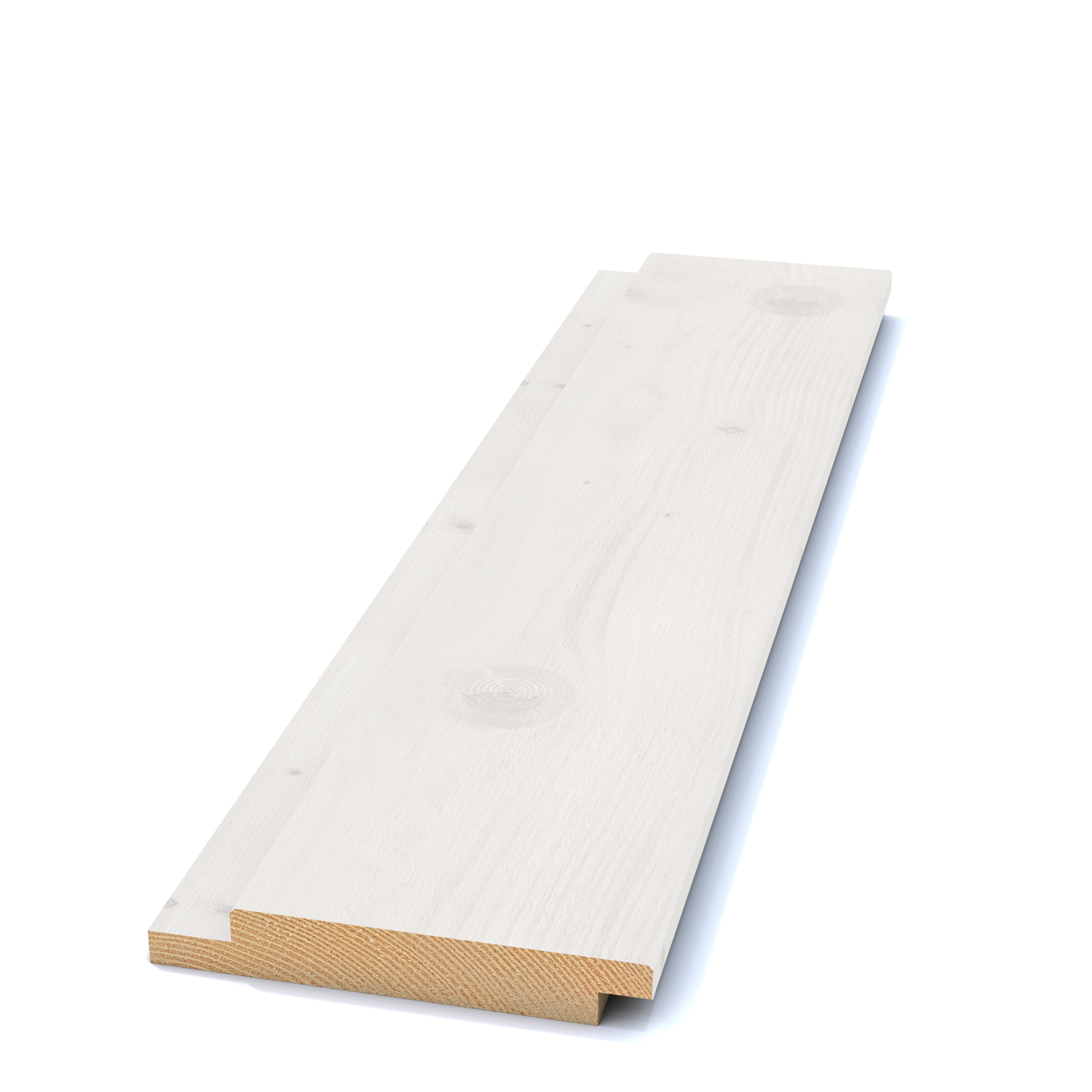 Bild saknas för Falsad spårpanel raka kanter G4-2 Gran Grundmålad 60 µm Vit 22x145 (SE00315)