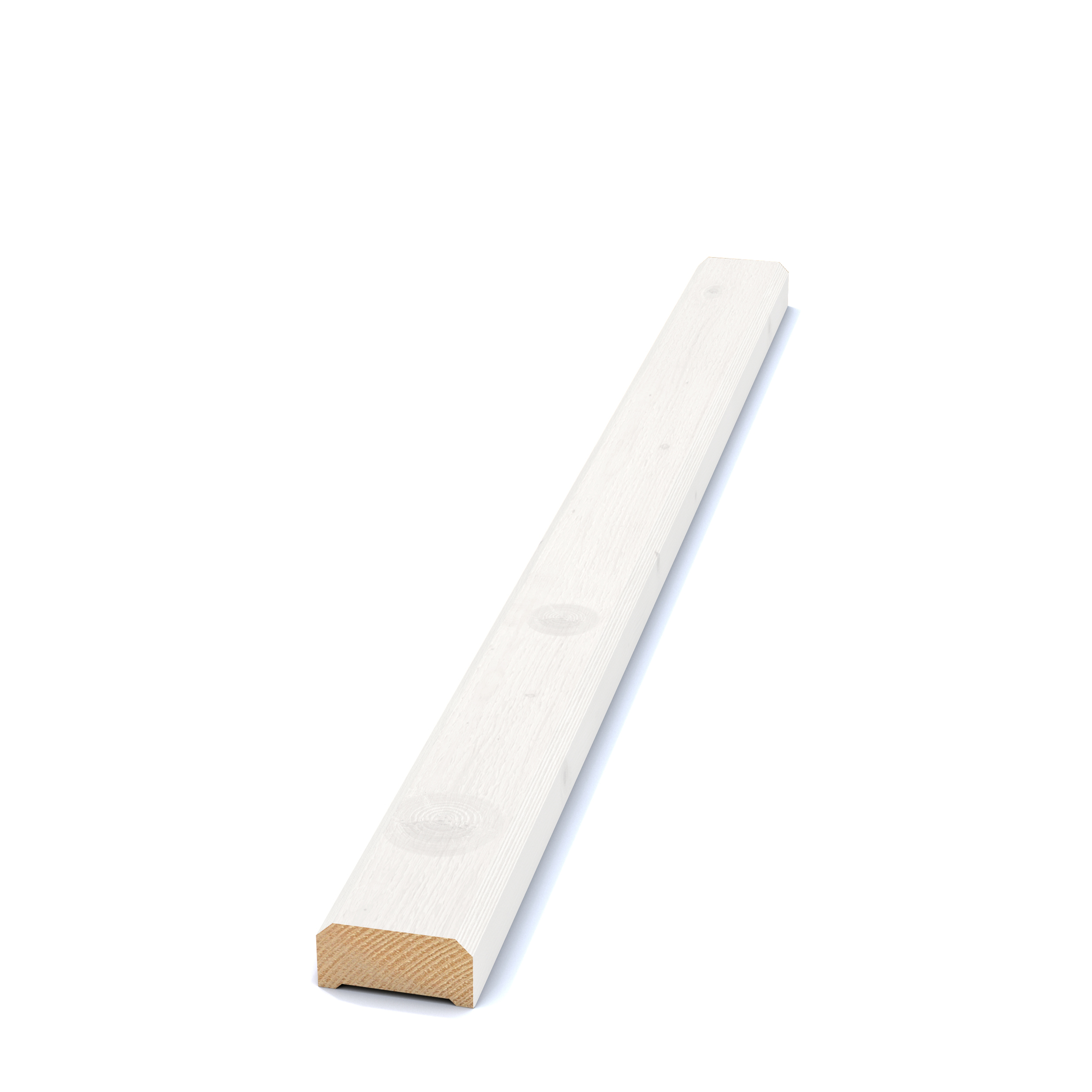 Bild saknas för Lockläkt G4-2 Gran Grundmålad 60 µm Vit 22x45 (SE00409)