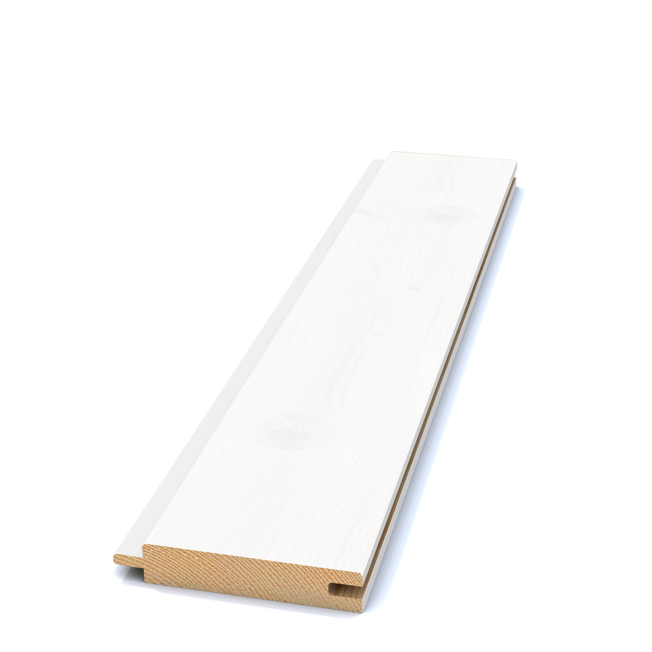 Bild saknas för Spontad ytterpanel Gran CMP-G/M Vit 22x120 (Moelven Wood AB)