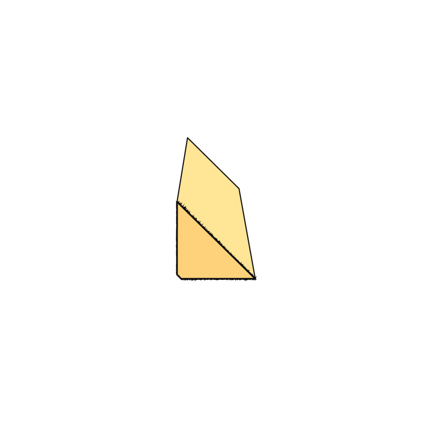 Bild saknas för Gjutlist trekantlist G4-0 Furu  Obehandlad 25x25 (SE00236)