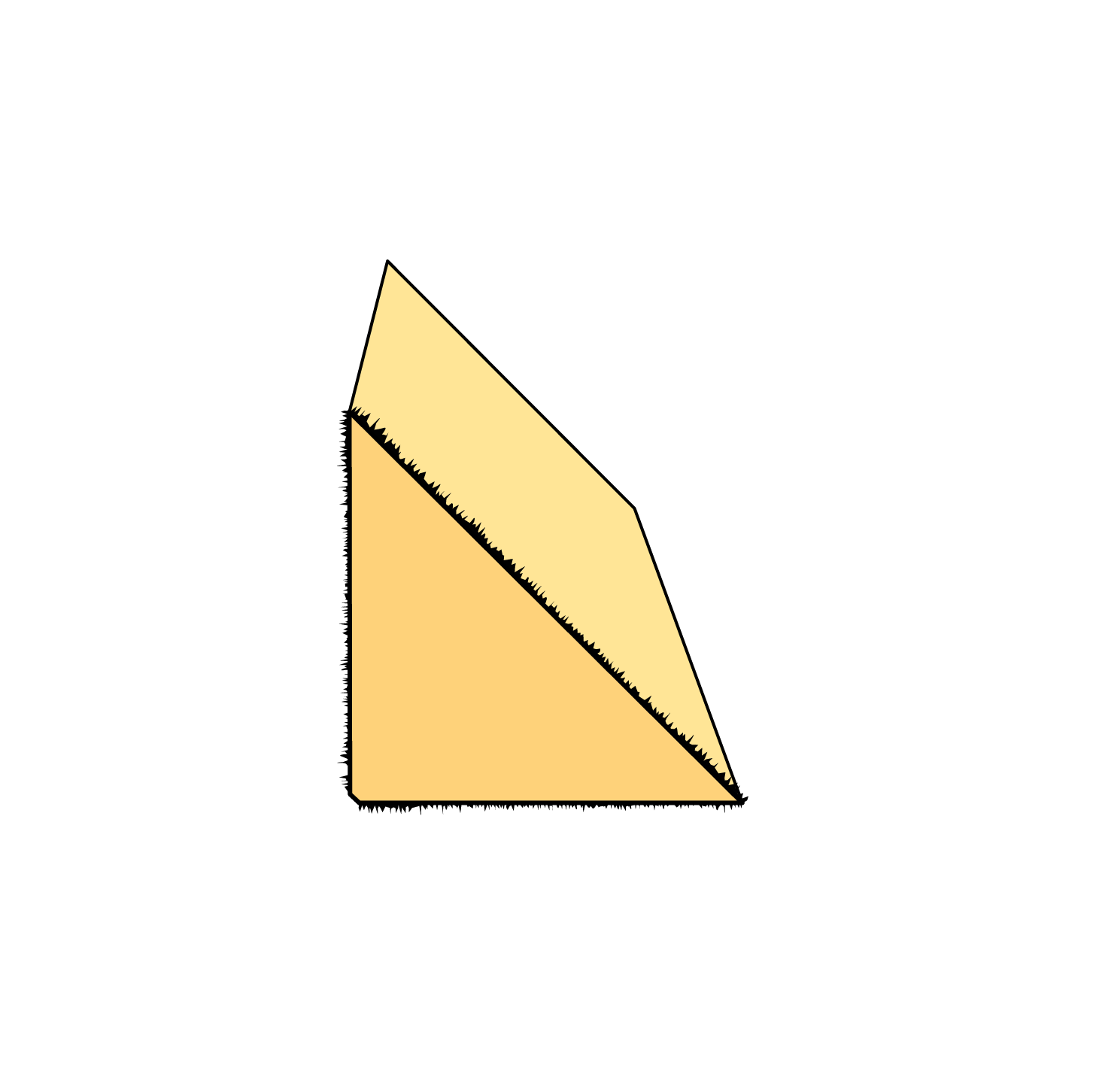 Bild saknas för Gjutlist trekantlist G4-2 Gran  Obehandlad 45x45 (SE00234)