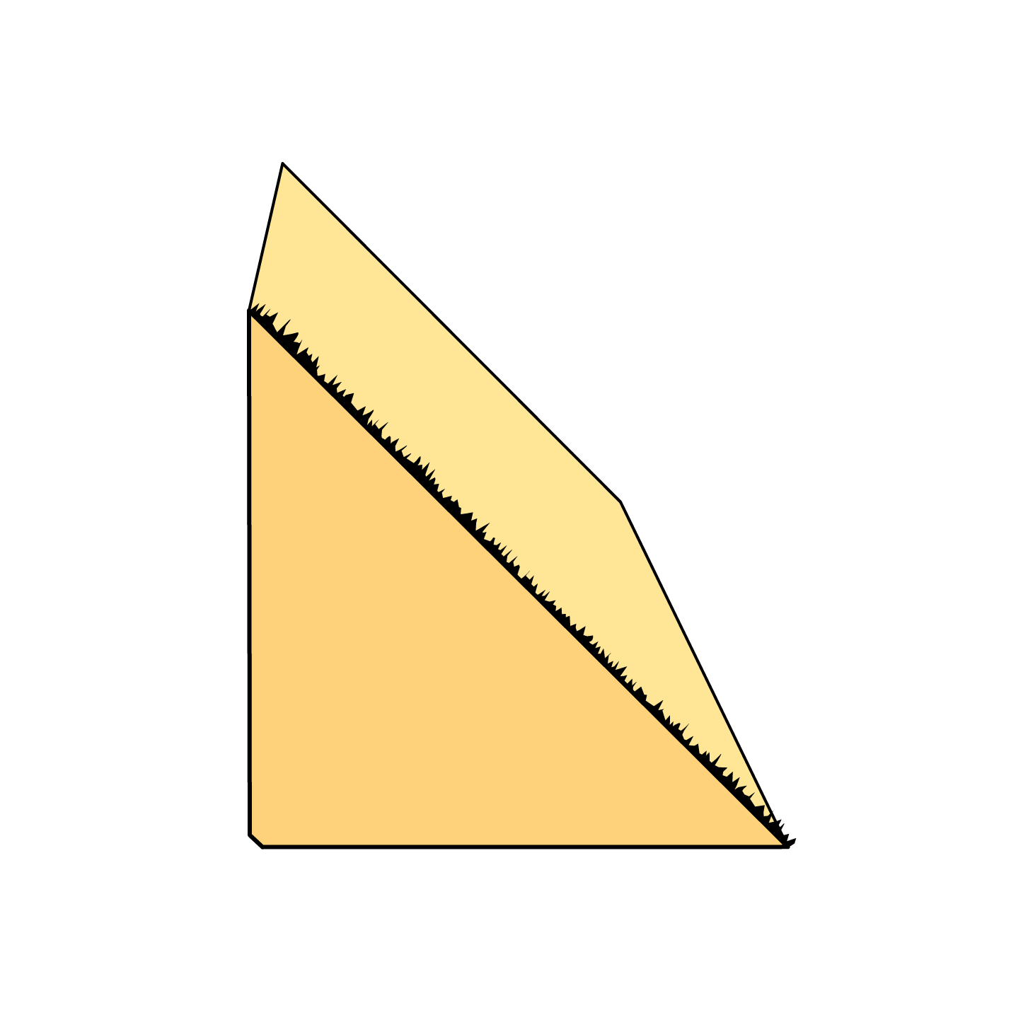 Bild saknas för Gjutlist trekantlist G4-2 Gran  Obehandlad 70x70 (SE00235)