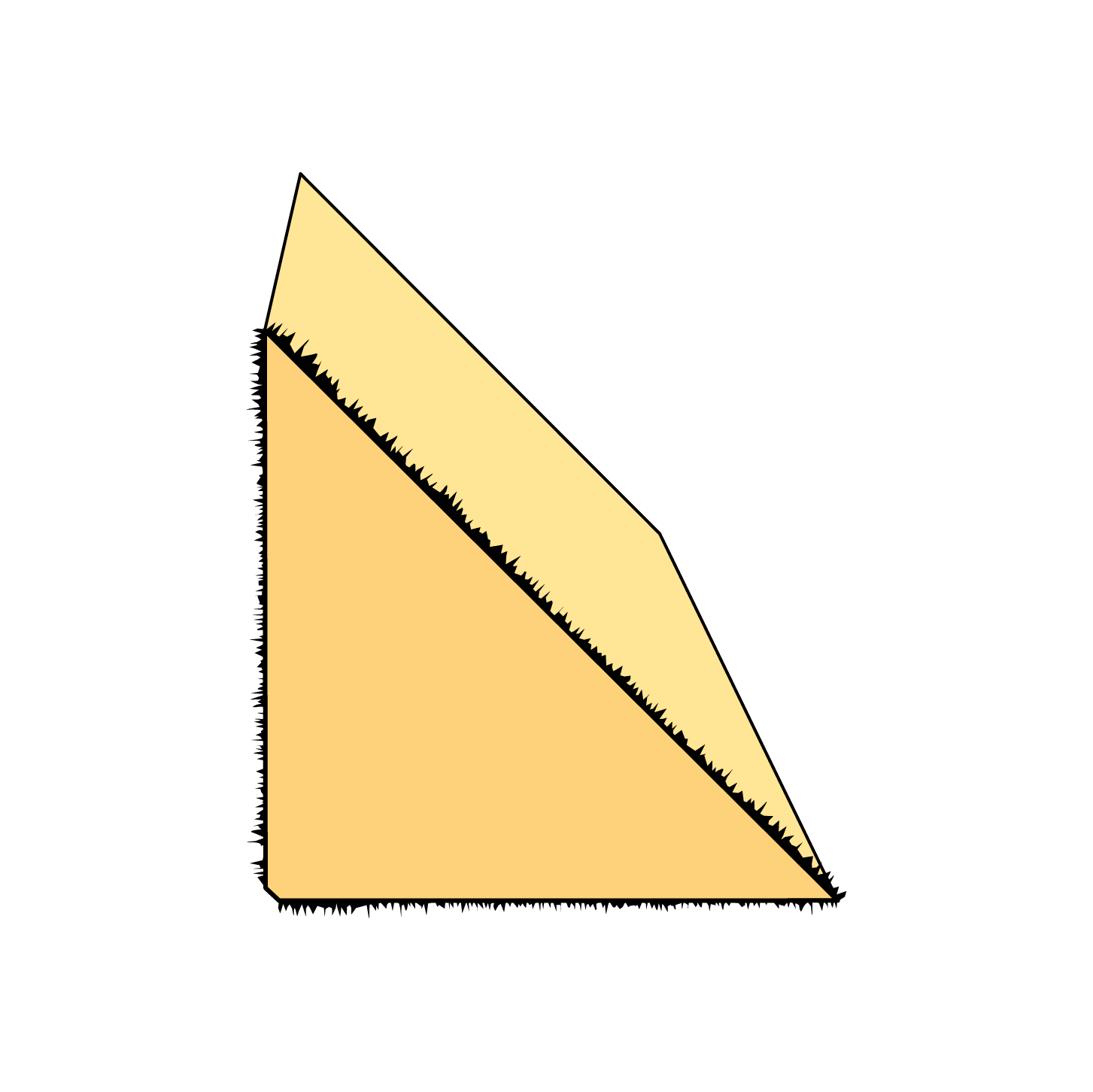 Bild saknas för Gjutlist trekantlist G4-2 Gran  Obehandlad 75x75 (SE00238)